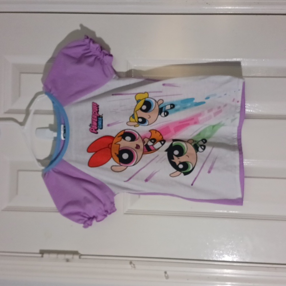 Cartoon Network Powerpuff Girls Ruffled Sleeves Top Blouse